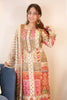 Cream Crepe Silk Printed Suit