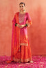 Fuchsia Pink Crepe Silk Bandhani Printed Suit With Gharara