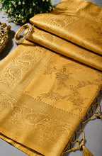 Golden Color Zari Woven South Silk Saree