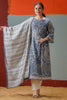 Grey Cotton Floral Printed Suit Set