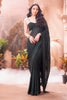 Green Georgette Resham And Swaroski Embroidered Saree
