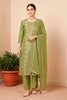 Green Silk Woven Unstitched Suit Fabric