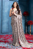 Grey Pure Georgette Sequins Embroidered Saree
