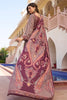 Beige & Wine Spun Mughal-Inspired Paisley Printed Unstitched Suits Material