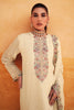Cream Color Embroidered Organza Unstitched Suit Material