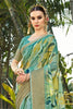 Sea Green Color Modal Silk Printed & Woven Saree