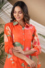 Orange Color Muslin Printed Co-Ord Set