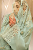 Mint Green Colour Organza Embroidered Unstitched Suit Material