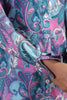 Turquoise Colour Muslin Printed Co-Ord Set