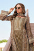 Beige & Sage Green Spun Mughal-Inspired Paisley Printed Unstitched Suits Material