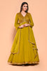 Olive Green Color Georgette Alia-Cut Anarkali Suit