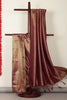 Wine Soft Silk Zari Woven Saree