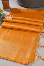 Mustard Soft Silk Zari Woven Saree