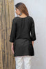 Black Color Neck Embroidered Cotton Kurti