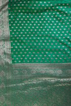 Green Cotton Silk Zari Woven Saree