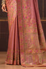 Peach Color Soft Silk Kalamkari Woven Saree