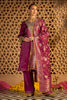 Wine Silk Embroidered Unstitched Suit Material With Banarsi Dupatta