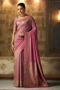Rani Minakari Woven Silk Saree