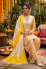 Yellow Cotton  Printed And Mirror Work Suit