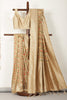 Beige Silk Resham & Zari Woven Saree