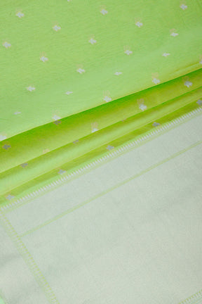 Light Green Color Cotton Woven Saree