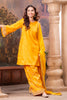 Mustard Zari And Sequins Embroidered Suits With Embroidered Pallazo