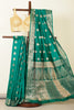 Teal Green Silk Zari Woven Saree