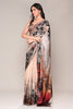Beige Color Jacquard Silk Printed Saree