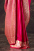 Dark Hot Pink Satin Silk Woven Saree