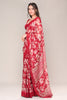 Maroon Color Floral Printed Chiffon Saree