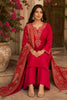 Rani Silk Embroidered Straight Suit With Banarsi Dupatta