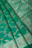 Sea Green Colour Banarasi Silk Woven Saree