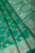 Sea Green Colour Banarasi Silk Woven Saree