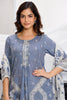 Grey Cotton Printed Suit Set