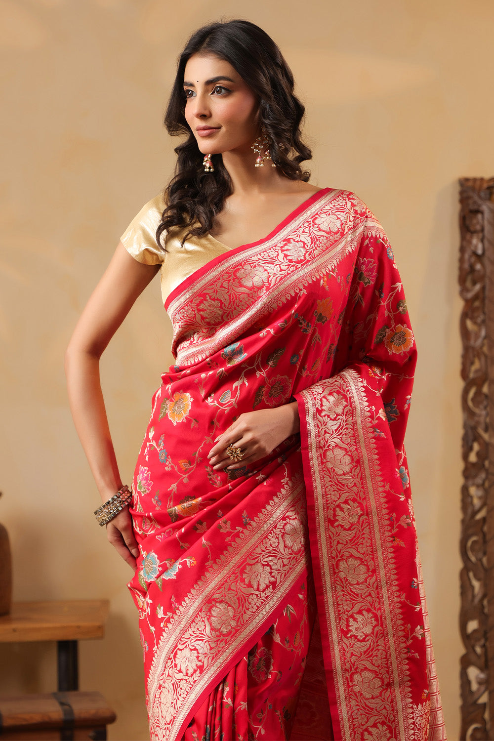 Rani Silk Banarasi Woven Saree