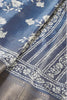 Light Blue Color Cotton Silk Block Printed Saree