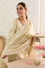 Cream Shisha Silk Work Unstitched Suit Material