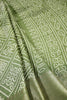 Green Color Bandhani Printed Cotton Silk Saree