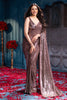 Brown Sequins Embroidered Georgette Saree