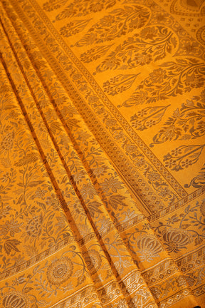 Yellow Colour South Silk Heavy Woven Saree