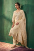 Cream Crepe Silk Zari And Sequins Embroidered Suit