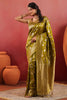 Sage Green Zari Floral Woven Silk Saree