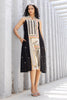 Cream & Black Colour Cotton Printed Peonies Dress