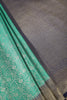 Teal & Navy Floral Zari Woven Sarees