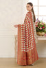 Cream Georgette Floral Resham Woven Unstitched Suit Material