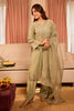 Seagreen Salsa Tissue Embroidered Unstitched Suit Material