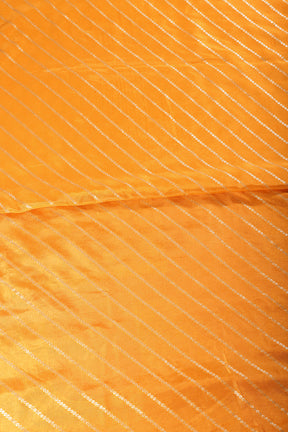 Mustard Modal Silk Saree with Zari Pinstripes