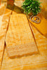 Mustard Tussar Silk Embroidered Unstitched Suit Material