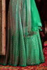 Turquoise colour Ombre Georgette Embroidered Lehenga.