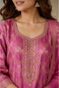 Mauve Woven And Embroidered Silk Suit